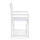 Sedia regista bianco pieghevole per giardino e casa - Dimensioni: 48 x 56 x 86h